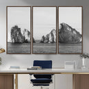 Coastal Wall Art – Framed Black White Ocean Canvas Artwork, by MyGreatCanvas | Canvas Wall Art Prints | Photo Prints & Wall Decor