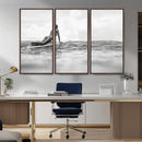 Black and White Surfing Wall Art Canvas Print – Framed Ocean by MyGreatCanvas | Canvas Wall Art Prints | Photo Prints & Wall Decor
