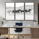 Wild Horses Running Wall Art Canvas Print, Framed Black by MyGreatCanvas | Canvas Wall Art Prints | Photo Prints & Wall Decor