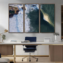 Ocean Wave Wall Art – Aerial Coastal View Canvas Artwork, by MyGreatCanvas | Canvas Wall Art Prints | Photo Prints & Wall Decor