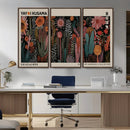 Modern Japanese Wall Art Canvas Print – Framed Abstract