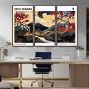 Modern Mount Fuji Wall Art Canvas Print – Framed Abstract