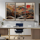 Modern Japanese Wall Art Canvas Print – Framed Abstract