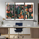 Modern Japanese Wall Art Canvas Print – Framed Abstract