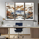 Modern Japanese Wall Art Canvas Print – Framed Abstract