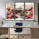 Modern Japanese Wall Art Canvas Print – Framed Abstract