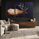 Rustic Elk Wall Art Canvas Print – Framed Moody Wildlife Art by MyGreatCanvas | Canvas Wall Art Prints | Photo Prints & Wall Decor
