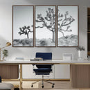 Joshua Trees Wall Art Canvas Print – Framed Black White