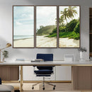 Relaxing Beach Wall Art Canvas Print – Framed Ocean View