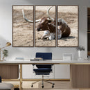 Texas Longhorn Wall Art Canvas Print – Framed Country Living