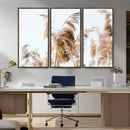 Pampas Grass Wall Art Canvas Print – Framed Neutral Tones by MyGreatCanvas | Canvas Wall Art Prints | Photo Prints & Wall Decor