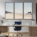 Minimalist Beach Wall Art Canvas Print – Framed Coastal