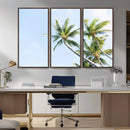 Palm Trees Wall Art Canvas Print – Framed Tropical Coastal