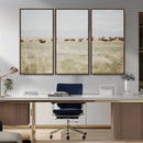 Bison Herd Wall Art Canvas Print – Framed Western Bison