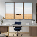 Bison Grassland Wall Art – Framed Minimal Nature Canvas by MyGreatCanvas | Canvas Wall Art Prints | Photo Prints & Wall Decor