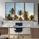 Palms Wall Art Canvas Print – Framed Tropical Coastal Nature
