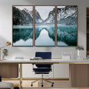 Mountain Lake Wall Art Canvas Print – Framed Toblacher See