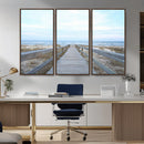 Beach Boardwalk Wall Art Canvas Print – Framed Coastal