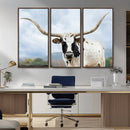Texas Longhorn Wall Art Canvas Print – Framed Western Rustic by MyGreatCanvas | Canvas Wall Art Prints | Photo Prints & Wall Decor