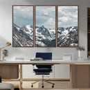 Snowy Peaks Wall Art Canvas Print – Alpine Wilderness