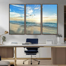Minimalist Seaside Wall Art Canvas Print – Morning Glow