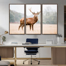 Vintage Wildlife Wall Art Canvas Print – Misty Landscape