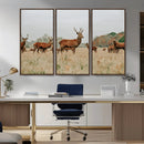 Rustic Deer Wall Art Canvas Print – Autumn Forest Woodland