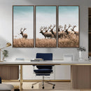 Elk Herd Wall Art Canvas Print – Framed Wildlife Photography