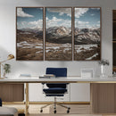 Mountain Landscape Wall Art Canvas Print – Framed Snowy