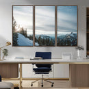 Snowy Mountains Wall Art Canvas Print – Framed Alpine by MyGreatCanvas | Canvas Wall Art Prints | Photo Prints & Wall Decor