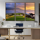 Pebble Beach Golf Wall Art Canvas Print – Iconic Coastal by MyGreatCanvas | Canvas Wall Art Prints | Photo Prints & Wall Decor