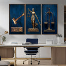 Lady Justice Wall Art Canvas Print – Elegant Gold Legal by MyGreatCanvas | Canvas Wall Art Prints | Photo Prints & Wall Decor