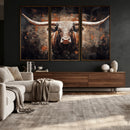 Abstract Longhorn Wall Art Canvas Print – Vintage Western by MyGreatCanvas | Canvas Wall Art Prints | Photo Prints & Wall Decor
