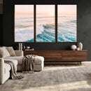 Sunset Surfing Wall Art Canvas Print, Ocean Wave Surfer with by MyGreatCanvas | Canvas Wall Art Prints | Photo Prints & Wall Decor