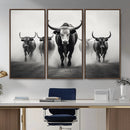 Texas Longhorn Wall Art Canvas Print, Framed Speckled Cow by MyGreatCanvas | Canvas Wall Art Prints | Photo Prints & Wall Decor