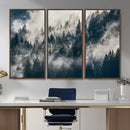 Foggy Pine Forest Wall Art – Framed Black White Nature by MyGreatCanvas | Canvas Wall Art Prints | Photo Prints & Wall Decor