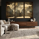 Large Framed Vintage World Map Wall Art Print for Home Wall by MyGreatCanvas | Canvas Wall Art Prints | Photo Prints & Wall Decor