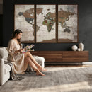World Map Canvas Print – Framed Detailed Map of the World