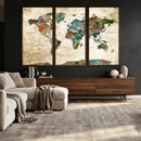 World Map Canvas Print – Framed Detailed Map of the World by MyGreatCanvas | Canvas Wall Art Prints | Photo Prints & Wall Decor