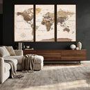 World Map Canvas Print – Framed Detailed Map of the World by MyGreatCanvas | Canvas Wall Art Prints | Photo Prints & Wall Decor