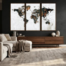 Large World Map Canvas Print – Framed Travel Map Wall Art