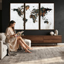 Large World Map Canvas Print – Framed Travel Map Wall Art