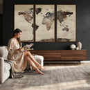 World Map Canvas Print – Detailed Map of the World Adventure