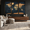 Vintage World Map Canvas Wall Art – Detailed Map with by MyGreatCanvas | Canvas Wall Art Prints | Photo Prints & Wall Decor