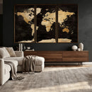 Extra Large World Map Canvas Print – Detailed Map Classic