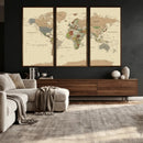 Extra Large World Map Canvas Print – Detailed Map of the by MyGreatCanvas | Canvas Wall Art Prints | Photo Prints & Wall Decor