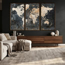 World Map Canvas Print – Detailed Map of the World Wall Art by MyGreatCanvas | Canvas Wall Art Prints | Photo Prints & Wall Decor
