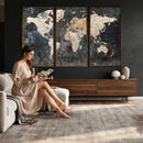 World Map Canvas Print – Detailed Map of the World Wall Art