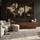 Blue World Map Canvas Wall Art – Framed Modern Travel Map by MyGreatCanvas | Canvas Wall Art Prints | Photo Prints & Wall Decor