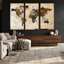 World Map Canvas Print – Framed Travel Map Wall Art for by MyGreatCanvas | Canvas Wall Art Prints | Photo Prints & Wall Decor